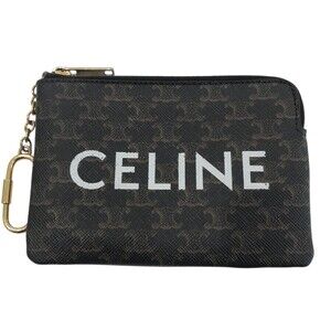 Celine Brown Cuir Coin Calfskin Triomphe Wallet